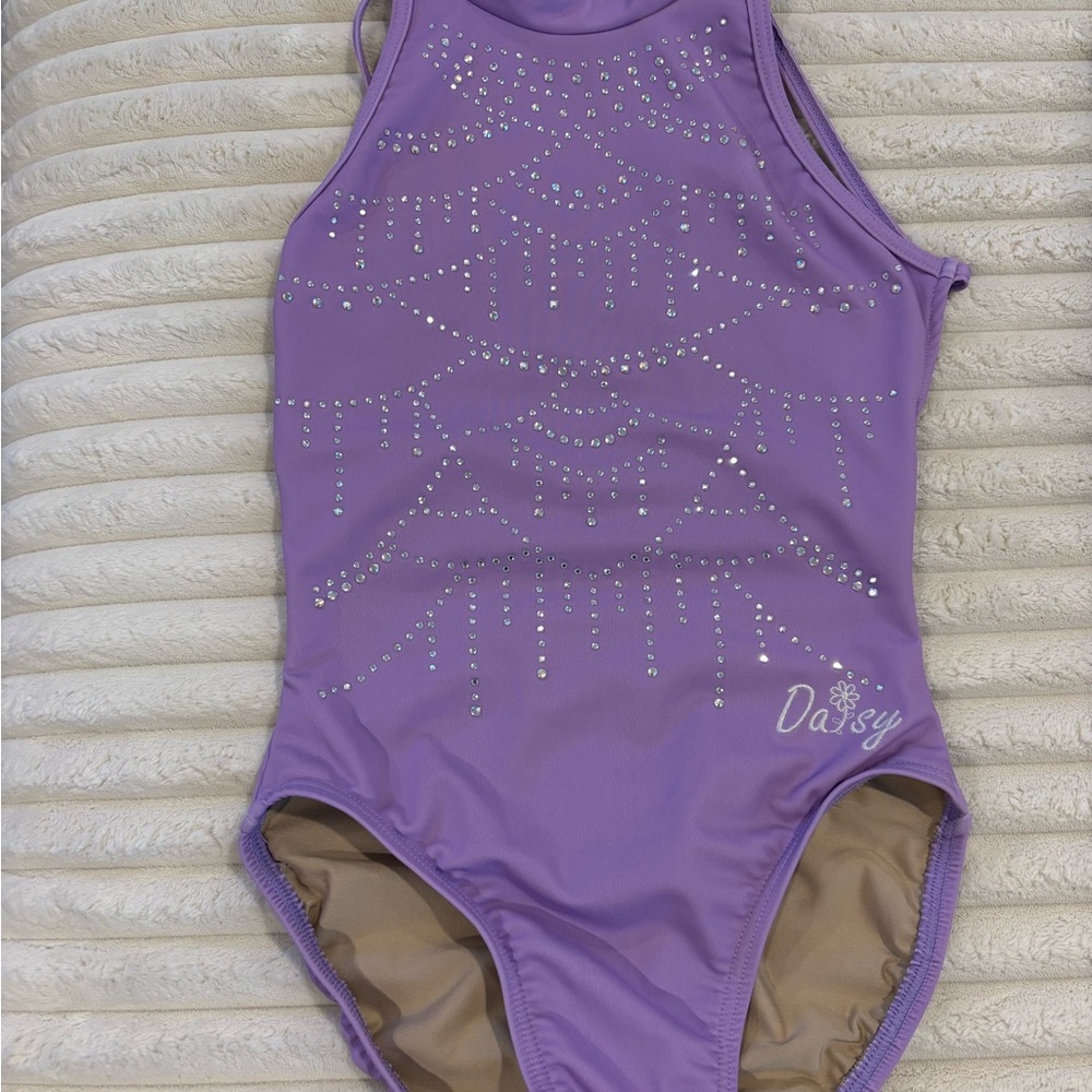 Purple Rhinestone Leotard